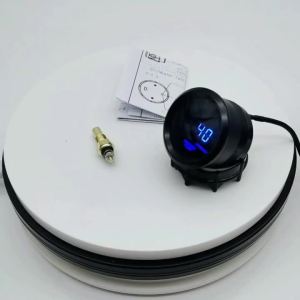 52mm Auto Water Temperature Meter 40-150 Celsius Water Temp Blue Light Car gauge with Warning Alarm Sensor Car Motor Meter 12V