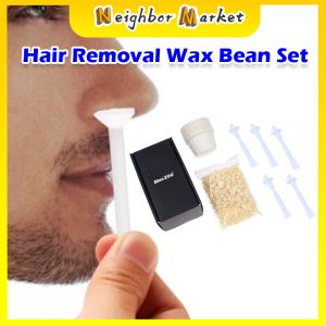 Nose Hair Removal Wax Beans Set Depilatory Waxing Pellet Kit Nose Facial Hair Trimmer Cleaning Tool