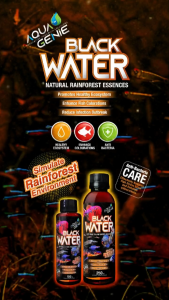 Aqua Genie Black Water 100ml 250ml reduces fish stressprevents infections heals wounds protects slime coat and enhances coloration.