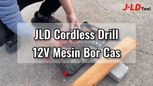 Mesin Bor Obeng Tangan Portable Portabel Baterai USB Rechargeable Cordless JLD Drill Screwdriver 12V Volt Electric Elektrik Listrik Toolbox Set Koper 10mm Chuck Bor Besi Tembok Beton 2IN1 Multifungsi Bor Serbaguna