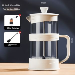 GIANXI French Press Coffee Maker Handbrew Filter Coffee Brewing Milk Frothing Tea Kettle Kitchen Dining Coffee Equipment