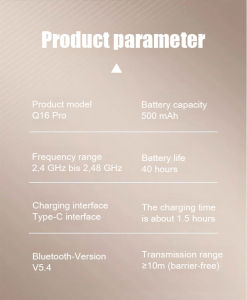 Smart Open Touch Screen Bluetooth Headset Smart No InEar Translation Bluetooth Headset