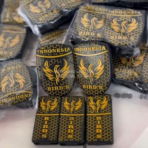 GROSIR Variasi stoper sangkar burung kotak bahan karet MOTIF BURUNG isi 10 pcs