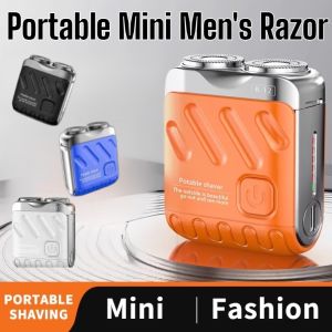 Portable Mens Razor Electric Shaver Rechargeable Double Head Waterproof Washable Shaver For Travel