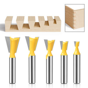 1PC 8mm Shank Dovetail Joint Router Bits Set Dovetail Joint Router Bits Set 14 Degree Milling Cutter For Woodworking Tools