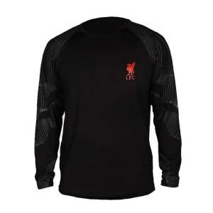 Liverpool FC | Áo Thun Thể Thao Dài Tay Màu Đen Chống Thấm Nhanh