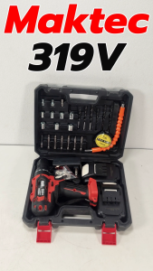 MAKTEC สว่านไร้สาย 319V 3ระบบ เจาะกระแทกได้ พร้อมอุปกรณ์ (AAA) 💥Torque Setting 35🔥🏆"👍👍👍💥 รับประกันสินค้าตรงปก ไม่ตรงปกยินดีคืนเงินเต็มจำนวน 💯🔥🏆💥AM💥