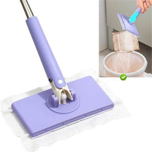 Hands-Free Cleaning mop For Floor/Window 360°Rotation Mini Mop For Wet Wipes Household Kitchen Cleaning Tool