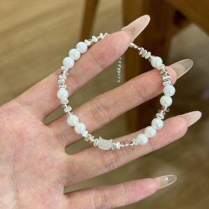 Vòng Tay Mèo KT Ngọc Trai Giả Cho Bé Gái Vòng Tay Bạc Nhỏ Đa Năng Dễ Thương Vòng Tay Cho Bạn Thân Vòng Tay Cho Bạn Gái Phụ Kiện
