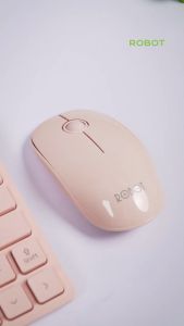 ROBOT Portable Mini Wireless Keyboard and Mouse Combo Black/RED KM3000 - Garansi Resmi 1 Tahun