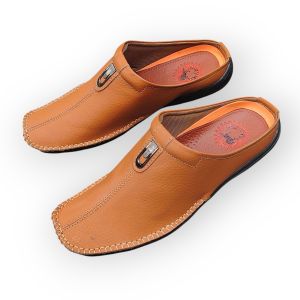 SEPATU SANDAL BUSTONG KASUAL PRIA ( GARANSI KULIT SAPI 100% ) MODEL 260 TAN ( PREMIUM HIGH QUALITY )