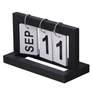 Suomi Desk Calendar Wooden Home Decoration Simple Style Room Decoration Creative Desktop Calendars Black