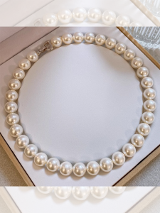 Aoxi Deep Sea Mother-of-Pearl Pearl Necklace Womens Style New 2025 Mothers Day Gift Practical Present for Mom Fashion Jewelry