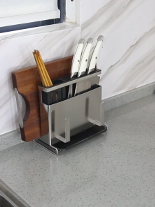 Giá Để Dao Thớt Đa Năng Inox Kệ Để Nắp Nồi Đũa Muỗng Kệ Bếp Đựng Dụng Cụ Nhà Bếp Gọn Gàng
