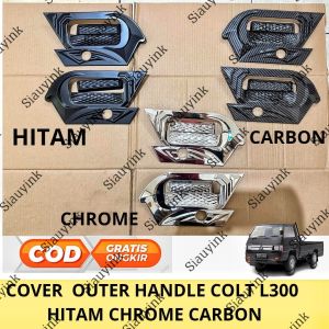 Cover Outer Handle Canter Hitam dop Carbon Chrome