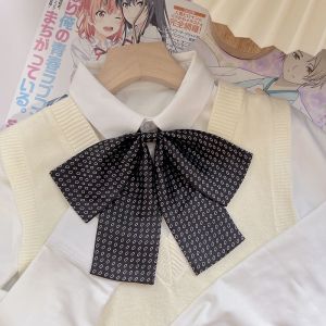 Polka Dot Bow Tie JK Shirt Collar Flat Angle Ghost Monster Jin Gao Silver Butterfly Knot Patterned Tie Korean Style Polyester