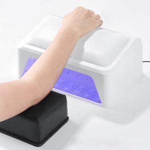 72W Slope Pillow Nail Lamp 66 Beads UV LED Lamp Mirror Base Design Cure All Gels Nail Lamp for Manicure with Free Hand Pillow