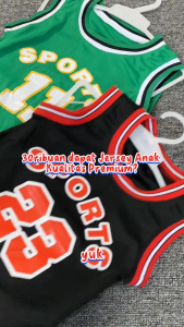 ByKiddos - Jersey Premiun Anak Tanpa lengan / Baju Basket Anak / Baju Olahraga Anak / Setelan Olahraga Anak Part 2