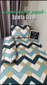 8.8 DAY SALE Sprei Set Katun Microdispers New Motif Sparta Green Size 90x200 120x200 180x200 160x200
