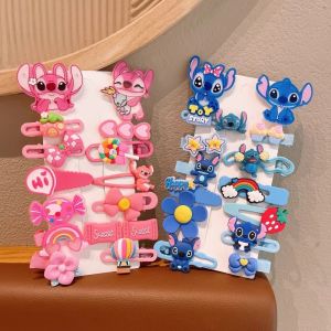 Herocross | 14Pcs Baby Girls Fashion Cartoon Stitch Hair Pin BB Hairpin Cute Girls Bangs Hair Accessories No Harm To Hair Baby Child Gifts