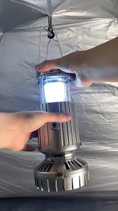 Solar Portable Camping Lanterns Electric Fan 1500mAh LED Solar Power Hanging Tent Rechargeable Outdoor Emergency Lamp with Fan 小风扇 应急灯