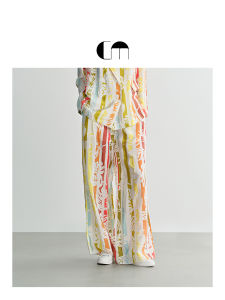 Summer Women High Waist Print Trousers