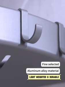 Ecoco Bathroom Corner Shelf 2 Layers Aluminum Alloy Corner Rack Organizer with Hooks Drilling-free