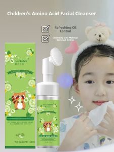 Childrens Facial Cleanser with Brush Head for Boys And Girls under 12 Years Old Special Skin Care Milk for Small Kids