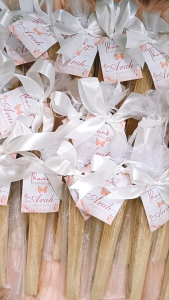 Personalized Engraved Wooden Fan Wedding and Birthday Souvenir Gift Items with Free Backtag