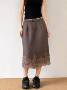 MANMI | High Waist Slimming Lace Patchwork Half Skirt