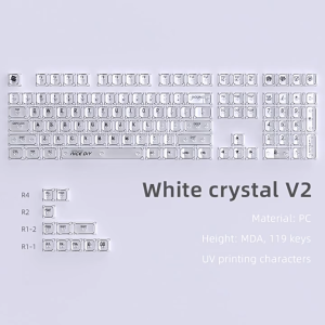 Keycap Trong Suốt Crystal V2 PC Profile MDA - Nút Phím Lắp Cho Bàn Phím Cơ 119 Phím UV Printing