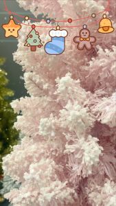 Pink Pointed Snow Slim Christmas Tree: A Unique Eco-Friendly Choice