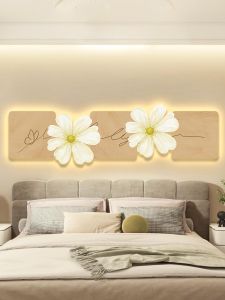 Scandinavian Bedroom Decorative Painting LED Light Painting Creative Minimalist Living Room Wall Painting Ins Style Niche Style Bedside Mural