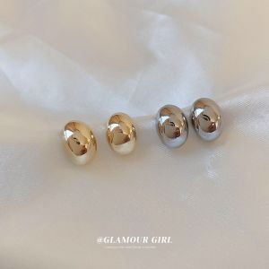 Fashionable Bean Shape Hoop Earrings Womens New 2025 Elegant High-End Sensation Trendy Commute Jewelry Accessories