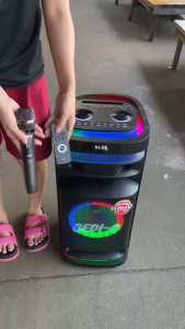 ลำโพงบลูทูธ ลำโพงกลางแจ้ง ดอก10นิ้ว GD-9006 รองรับAUX TF USB แถมไมค์ลอย/รีโมท เสียบกีต้า+ไมค์เพิ่มได้2ตัว มีล้อลาก ลำโพงไร้สาย เบสแน่น