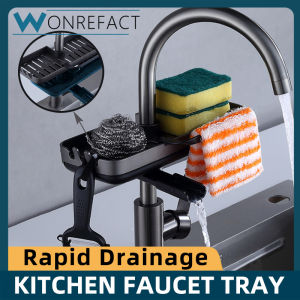 Faucet Rack Suction Cup Rack Kitchen Sink Drain Storage Rack Household Drain Rack Sink Rack家用沥水架