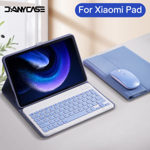 DANYCASE Vỏ bàn phím cho Xiaomi Pad 7 /7 Pro 11.2inch Mi Pad 6 / 6 Pro Mi pad 5 / 5 Pro 11inch Redmi Pad 2 màu đỏ Redmi Pad SE 11 máy tính bảng tương thích Bluetooth Bàn phím có thể sạc lại Bìa