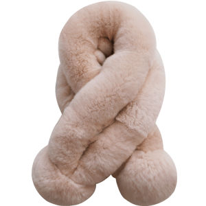 Thickened Rabbit Fur Scarf Women Casual Style Korean Version Soft Trendy Neck Warmer Pure Color Rectangle Shape Warmth All Seasons