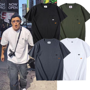 Mdns Summer 2024 Loose Cotton Linen Short Sleeve T-Shirt for Men Embroidered Youth Fashion Casual round Neck Solid Color