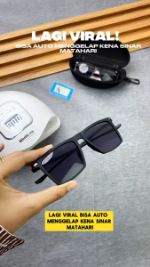 Kacamata Gaya Sunglass Porsche Photochromic Bisa Berubah Gelap Kacamata Gaya Hitam Pria Lensa Polarized