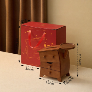 FANHAN | Creatively Designed Solid Wood Tissue Box Desk Organizer