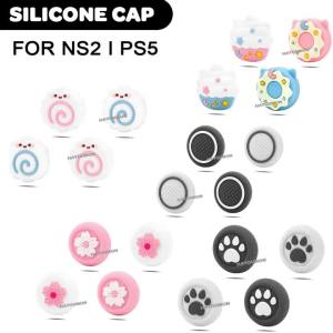 4PCS/Set Silicone Soft Thumb Grips Joystick Caps for NS2 Switch 2 Joycons Controller Analog Stick Cover Gaming Accessories
