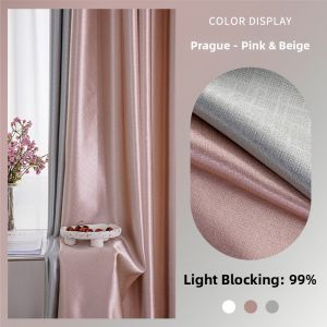 Thick Soundproof Insulation Noise Reduction Full Blackout Curtain with Embossed Craft