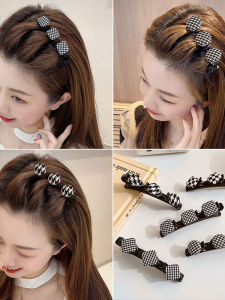 กิ๊บติดผมแบบผ้าเช็คอินสำหรับผู้หญิง 2022 รุ่นใหม่ กิ๊บติดผมสไตล์ใหม่ ที่คาดผมข้าง ที่คาดผมกลาง ที่คาดผมหน้า กิ๊บติดผมสไตล์เกาหลี