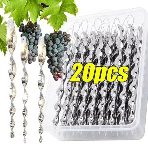 20Pcs Reflective Bird Repeller Spiral Wind Rotating Rod Hanging Scare Device for Garden Orchard Pigeons Birds Deterrent Sticks