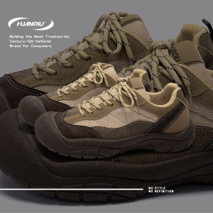 Outdoor Climbing Shoes Mens Trendy All-Match Thick Bottom Casual Sports Fashionable round Toe mid Heel Synthetic Leather