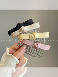 WENZHU | Simple Bowknot Hair Comb Fragment Tamer Accessories
