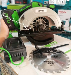 Circular Saw 7"Inch RYU RCCS185 Baterai 20V Brushless Cordless RCCS 185 Potong Kayu Sirkel