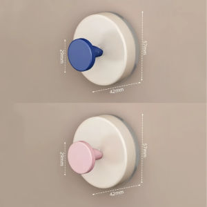 Suction Walnut Wooden Texture Wall Mountable Hook Rack
