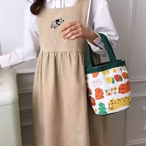 Korean Trending Women girl Large Capacity Cute Cartoon Rabbit Tiger Canvas Beg tote Bag Handbag
